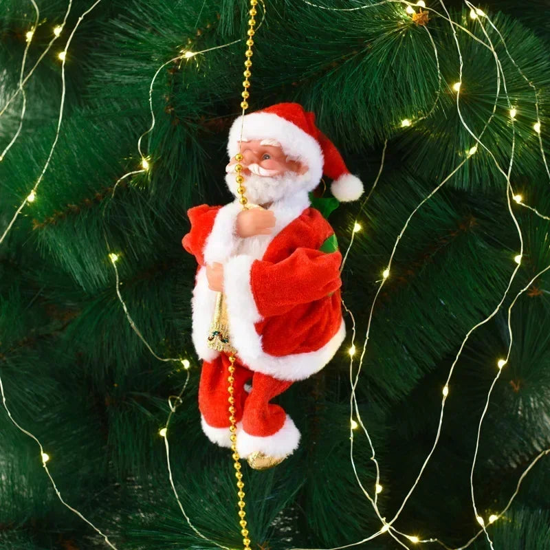 Electric Climbing Santa on Ladder – Interactive Christmas Tree Ornament