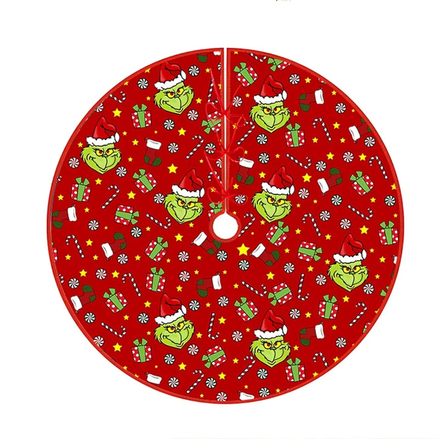 Christmas Tree Skirt – Faux Fur / Velvet Holiday Base Cover