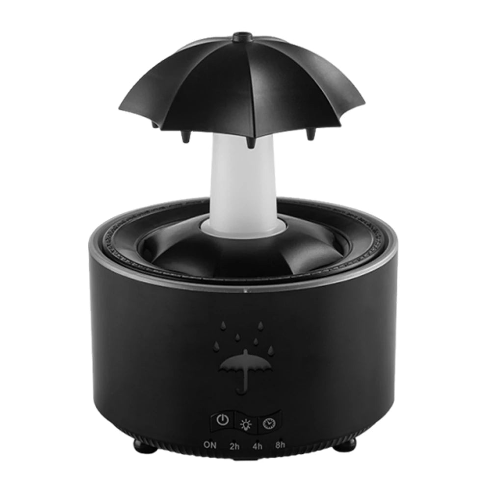 Rotating Umbrella Humidifier & Essential Oil Diffuser – 7-Color LED Night Light + Remote Control
