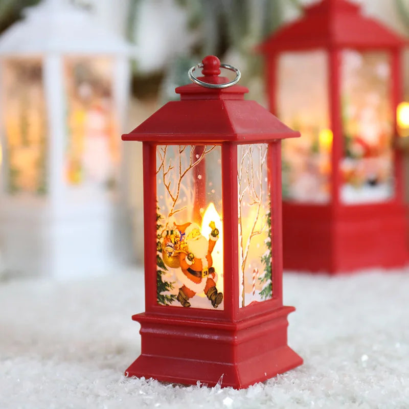 Glowing Christmas lantern under festive tree – Pixel & Parcel Co.