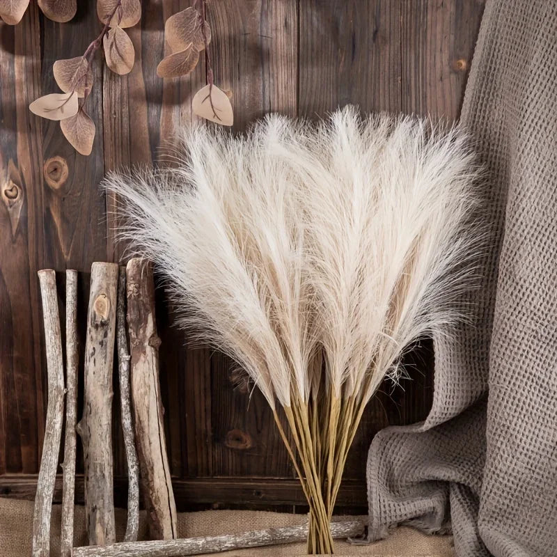 artificial pampas grass arrangement