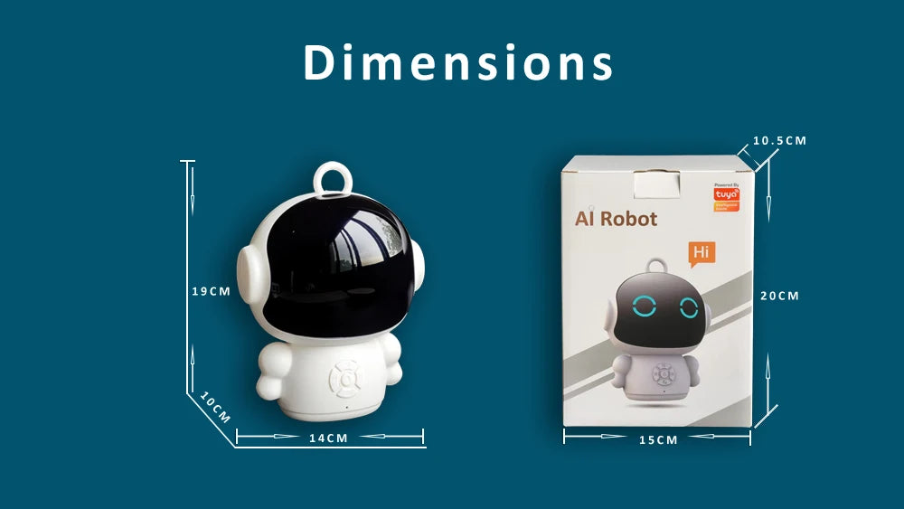 Tuya Smart AI Robot – WiFi Enabled Speech Recognition & Voice Interactive Learning Toy