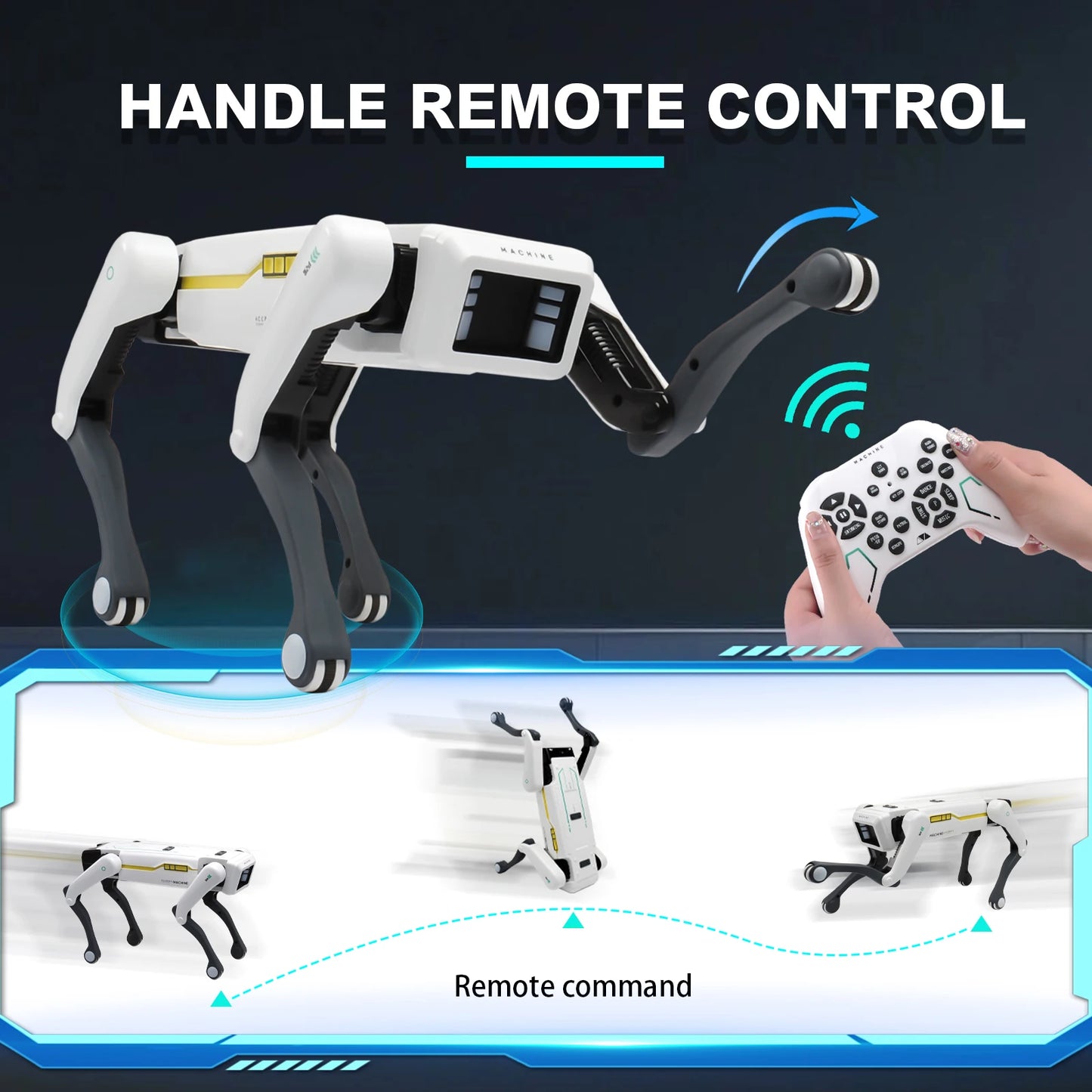 AI Simulation Robot Dog – Voice Command, App Control & Acrobatic Interactive Robot