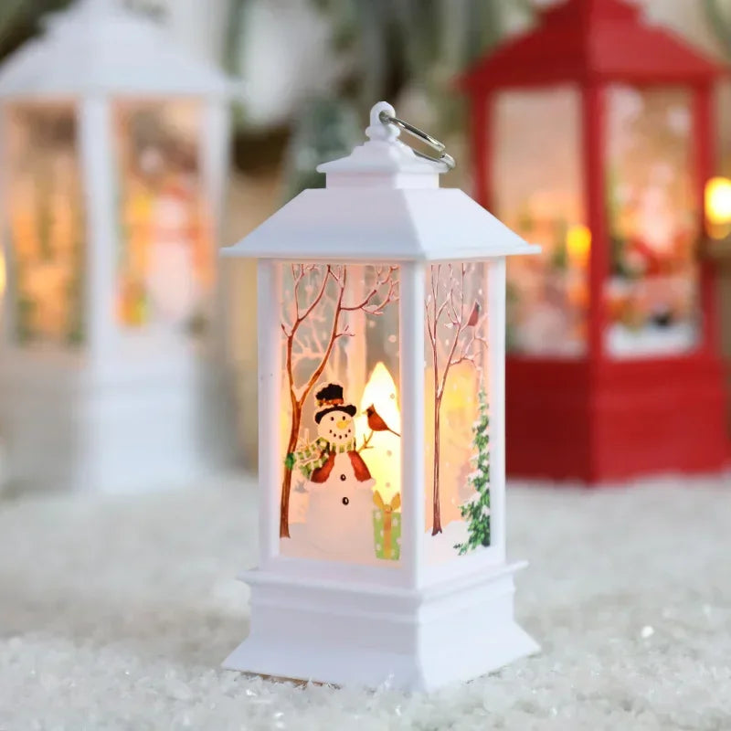 Christmas Lantern Light – White Deer festive table lamp
