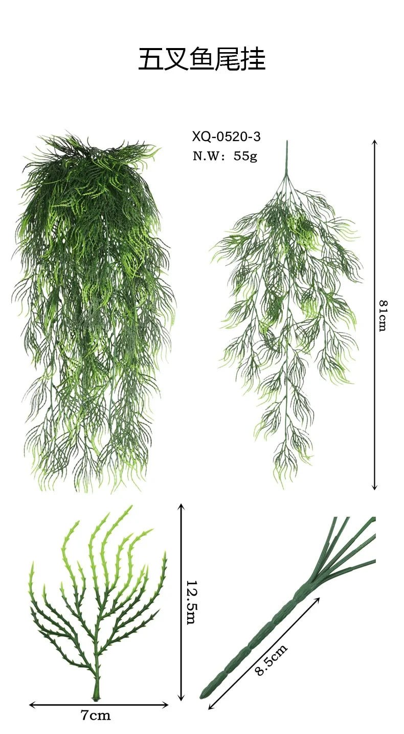 90cm Persian Fern Leaf Vine – Hanging Artificial Plant for Indoor & Wall Decor