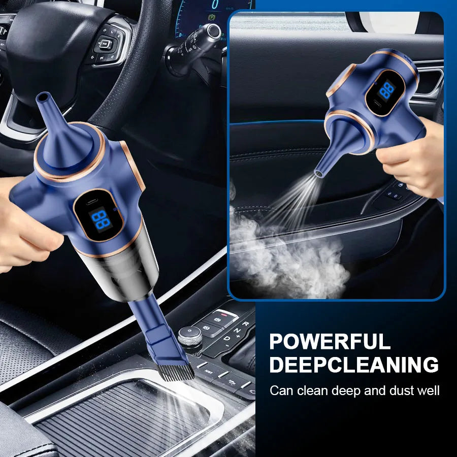 Wireless Car Vacuum Cleaner – Portable 60W Cordless Mini HEPA Vacuum for Car & Home
