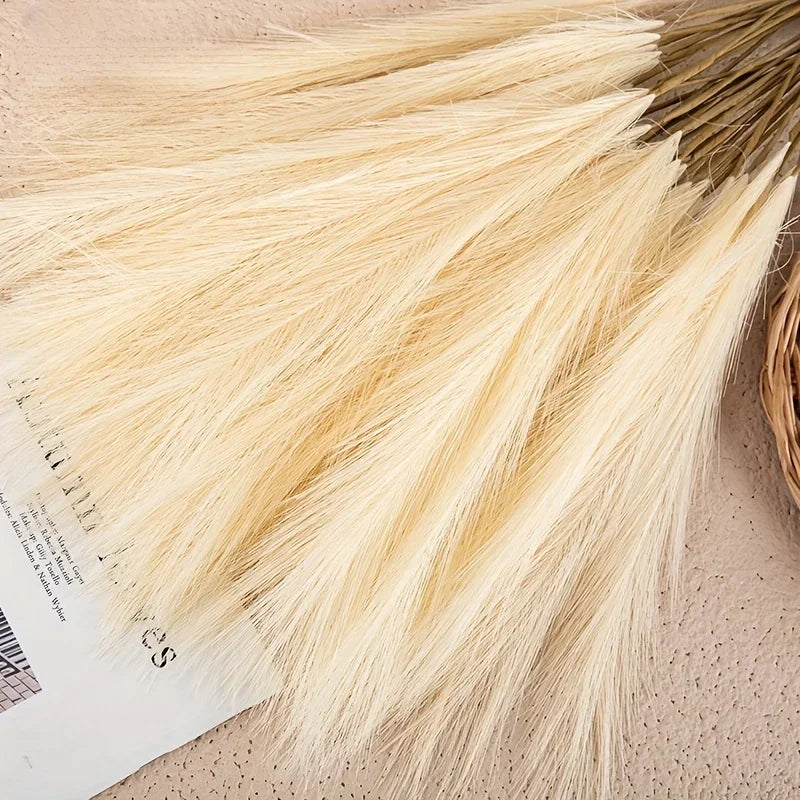 10 Stems Faux Pampas Grass – Tall Boho Vase Decor (Floor / Rustic / Farmhouse)