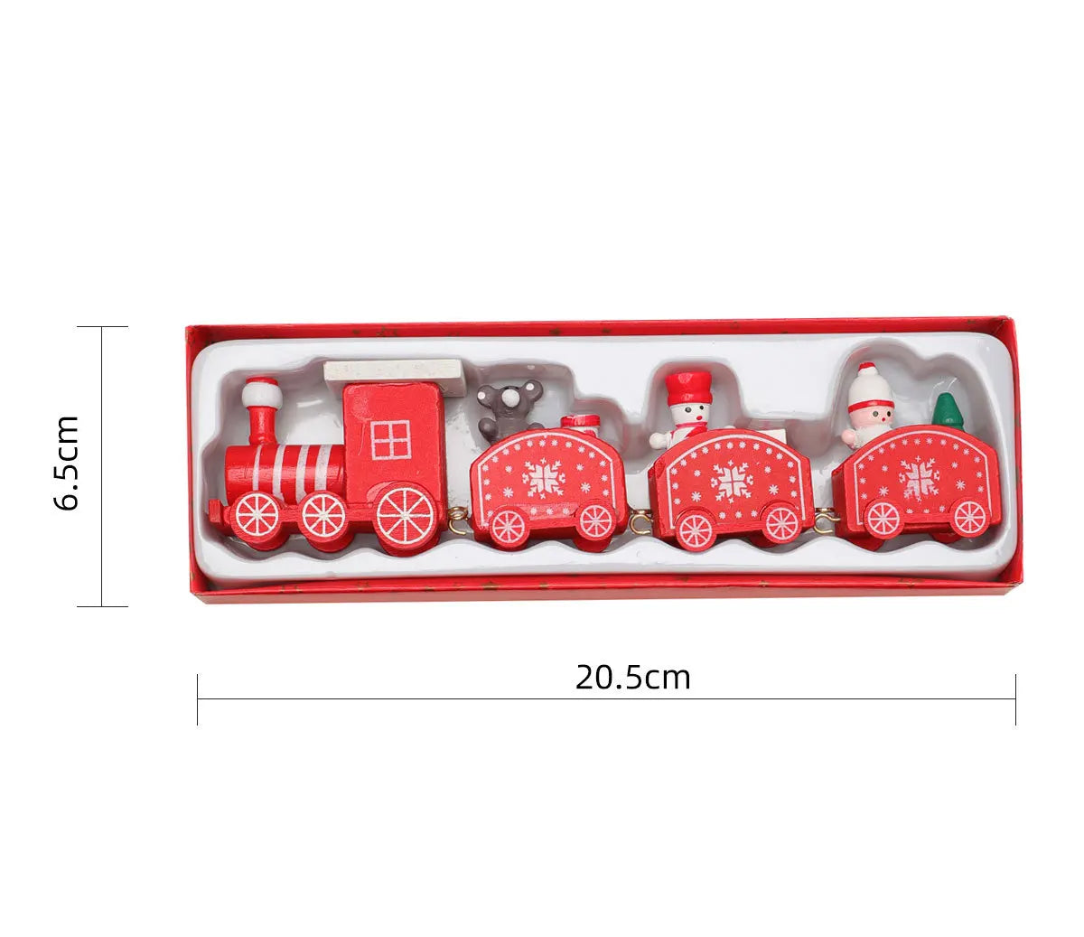 Handcrafted wooden Christmas toy train
