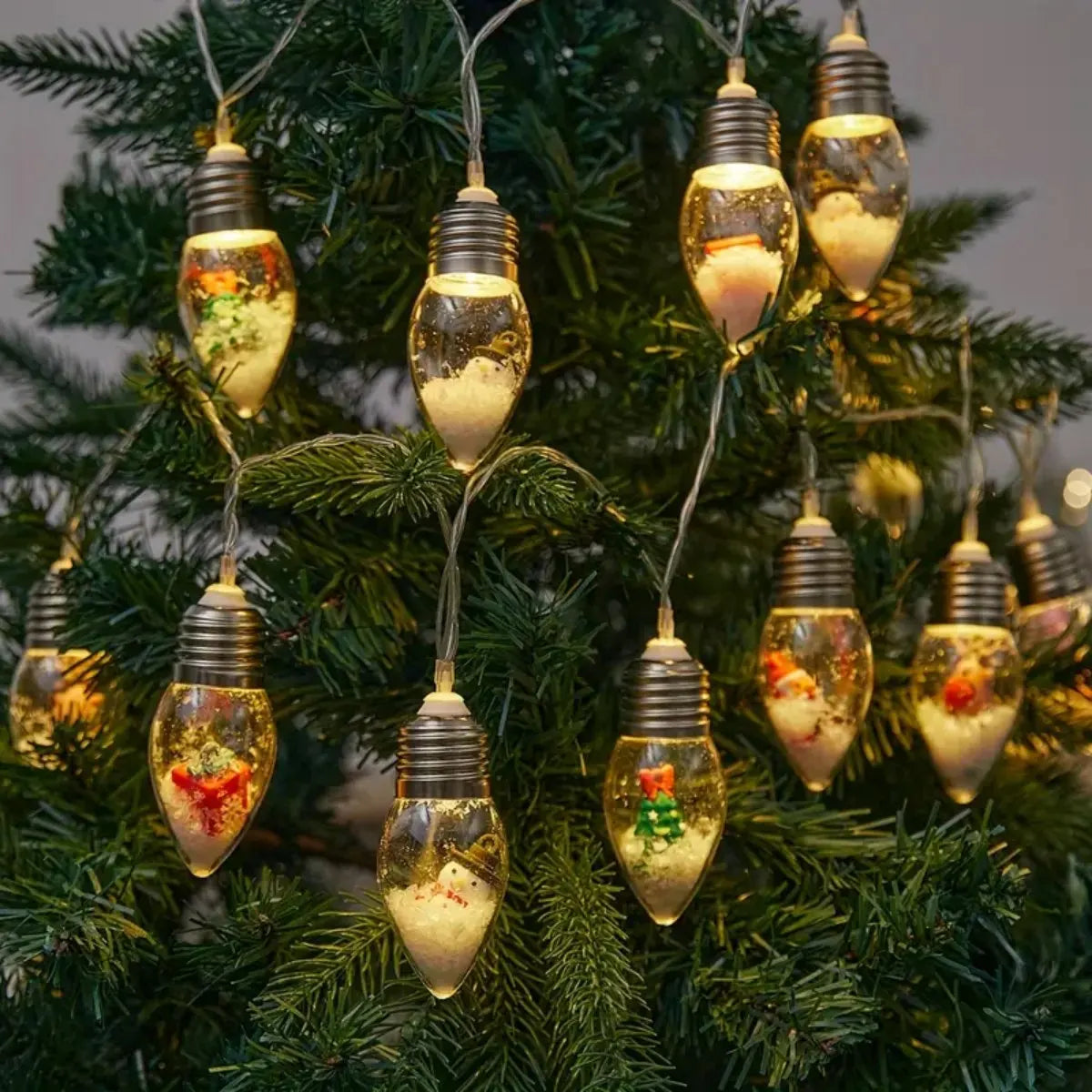 Snowball Clear Bulb String Lights – 10/20 LED Battery-Powered Christmas Fairy Lights