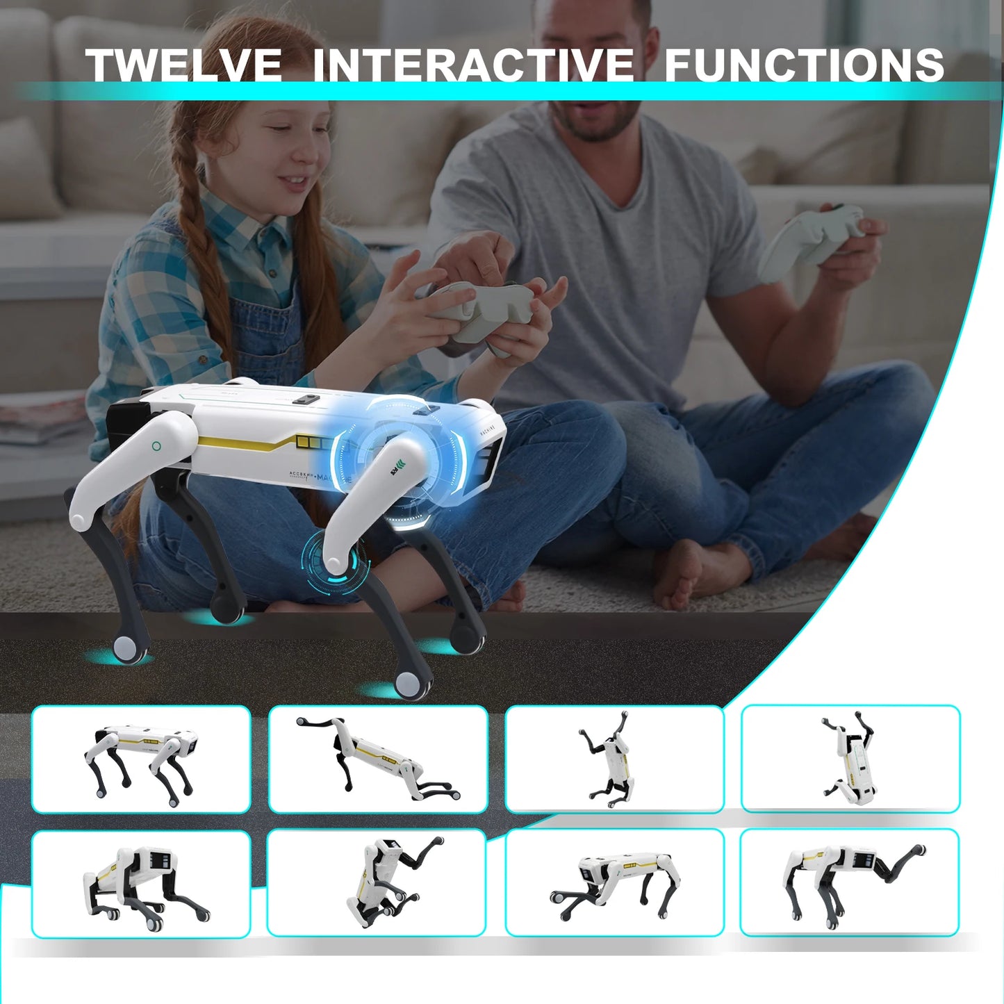 AI Simulation Robot Dog – Interactive Voice & App Controlled Smart Puppy