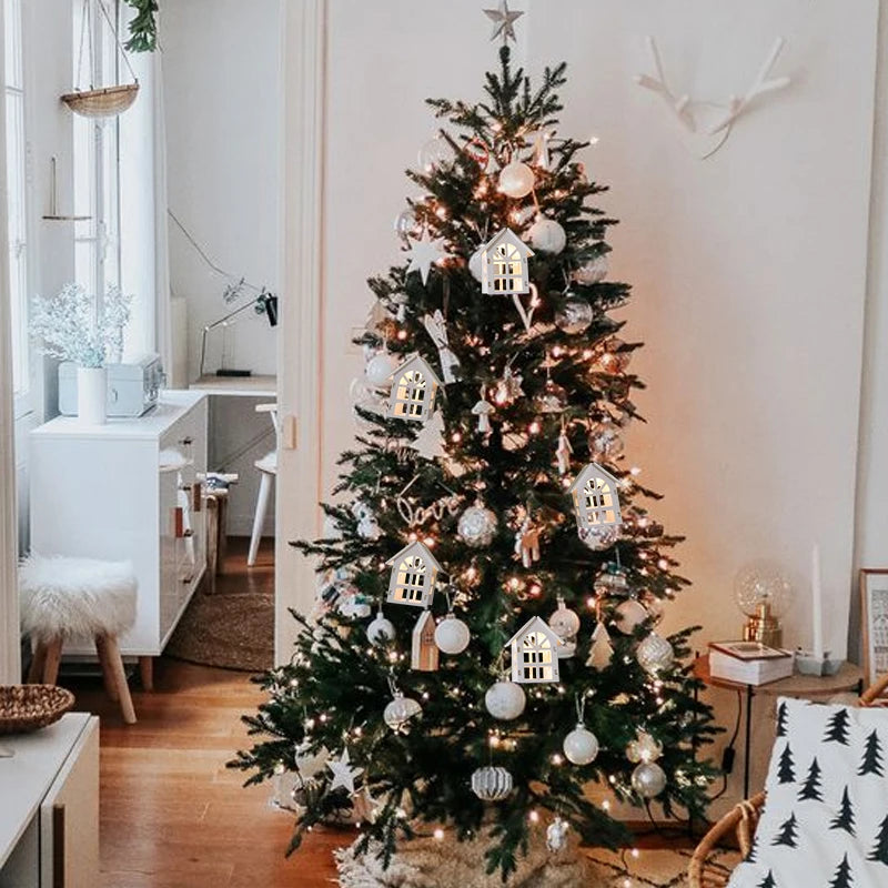holiday house style lamp for mantel