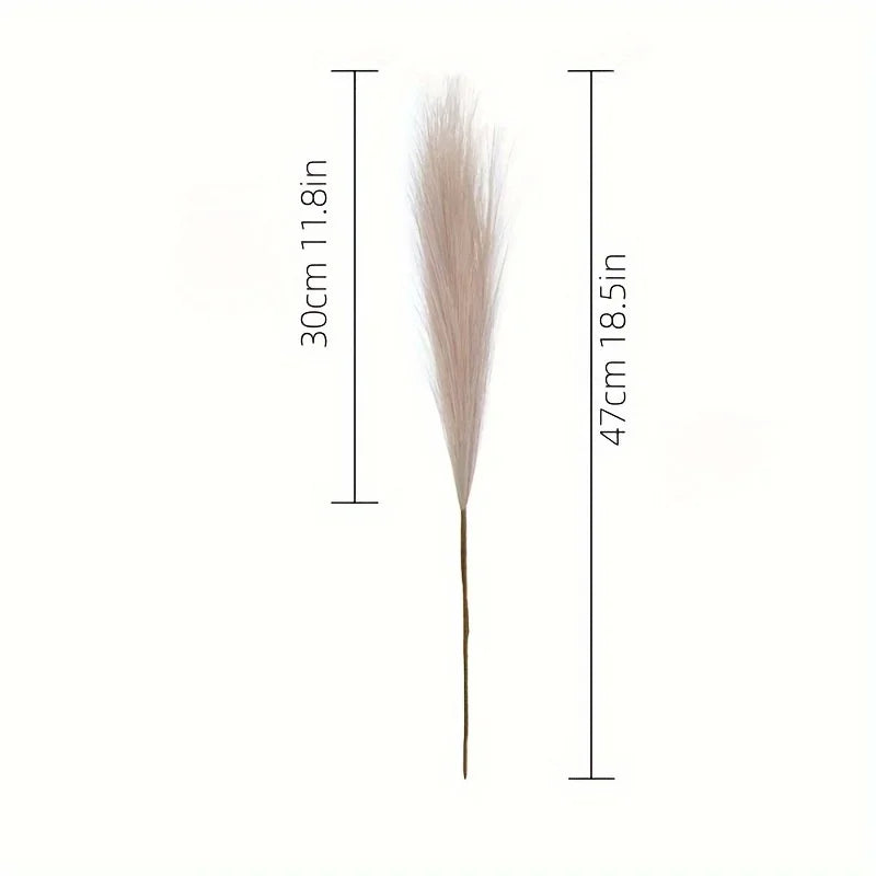 10 Stems Faux Pampas Grass – Tall Boho Vase Decor (Floor / Rustic / Farmhouse)