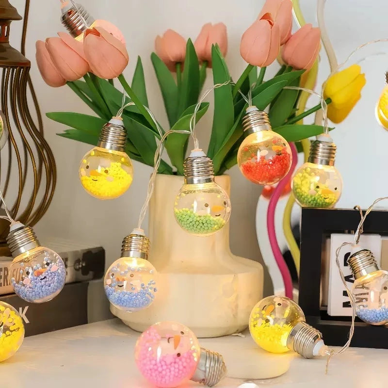 Smiling Christmas Bulb Ball String Lights – 1.5 m 10 LED Decorative Fairy Lights