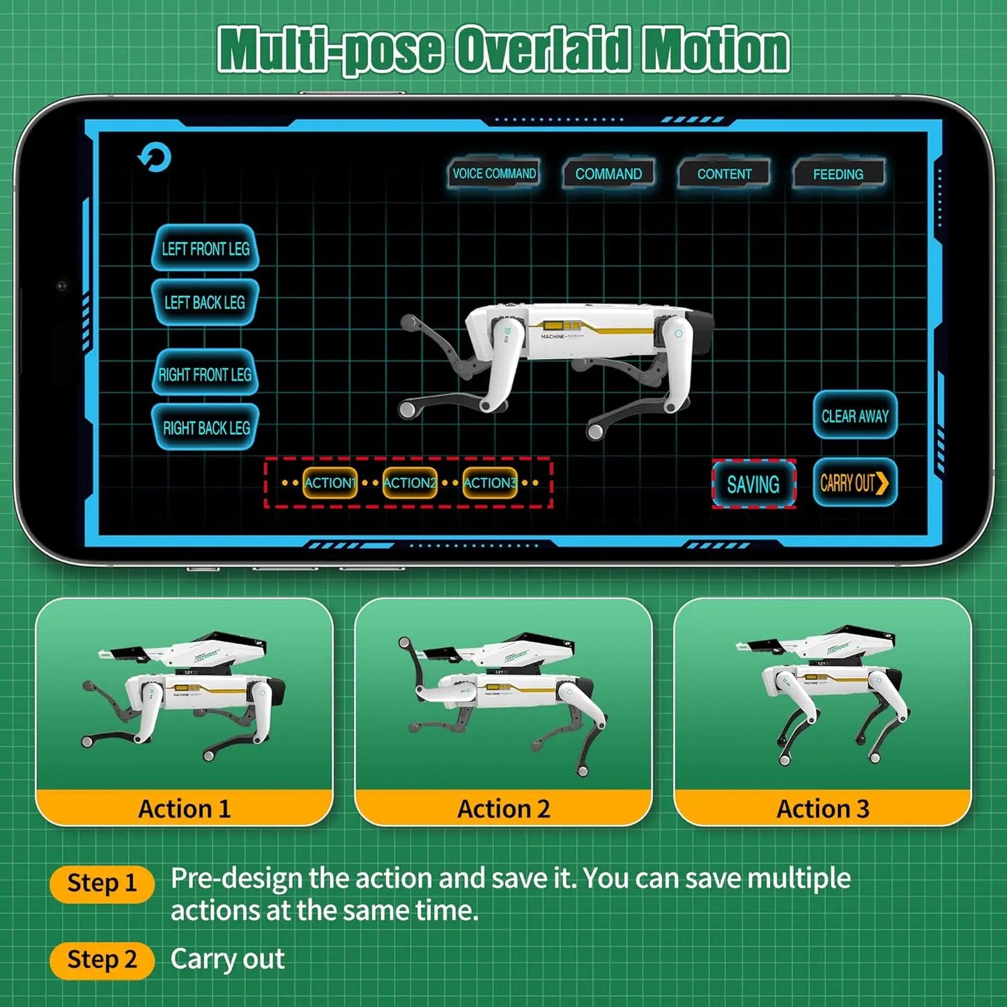 AI Simulation Robot Dog – Interactive Voice & App Controlled Smart Puppy