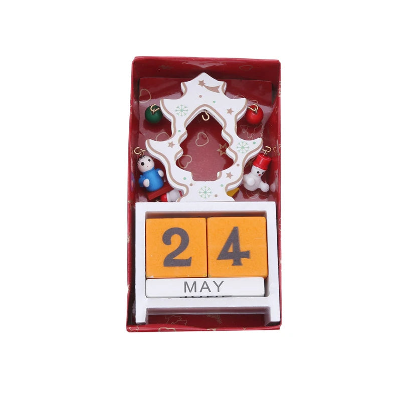 festive desktop countdown calendar wood