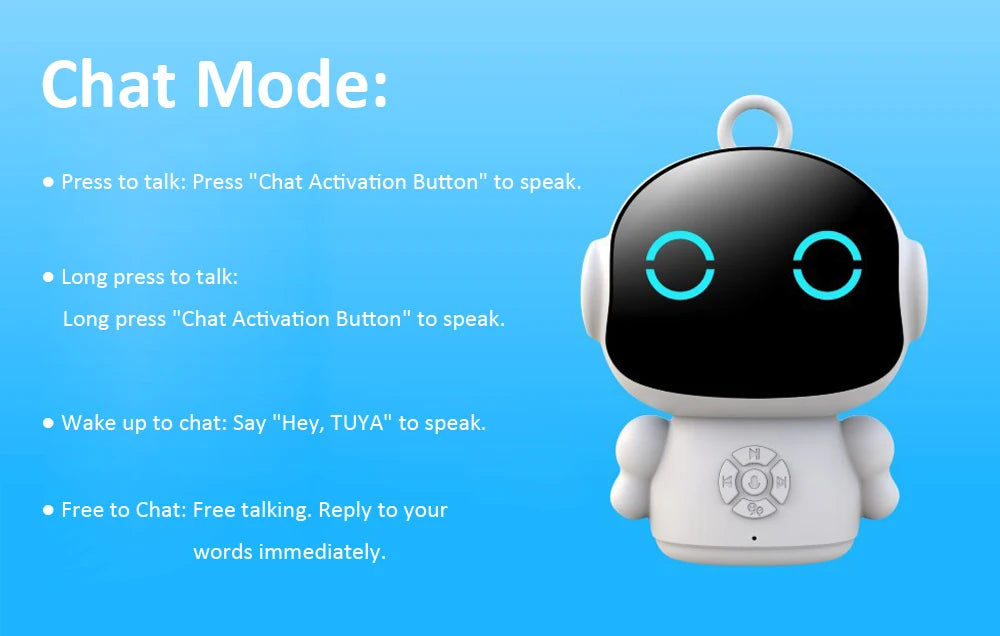 Tuya Smart AI Robot – WiFi Enabled Speech Recognition & Voice Interactive Learning Toy