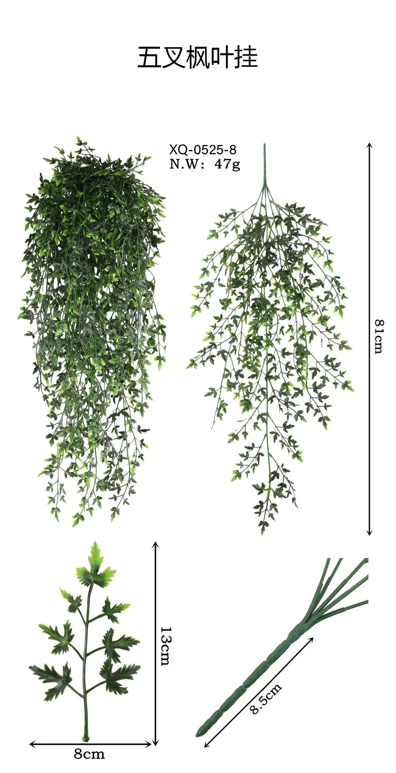 90cm Persian Fern Leaf Vine – Hanging Artificial Plant for Indoor & Wall Decor