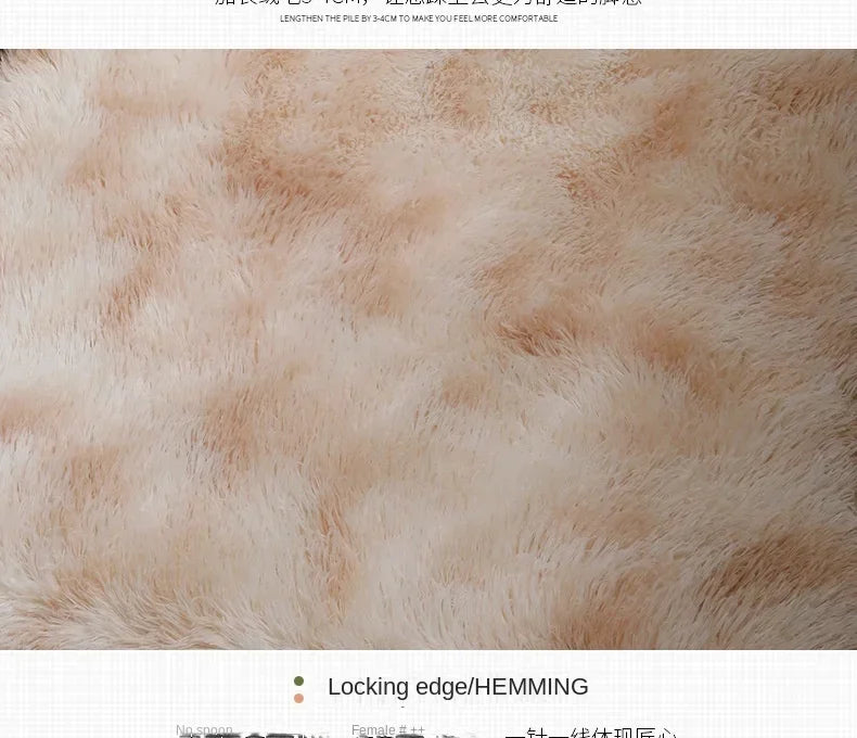 Super Soft Plush Round Rug – Fluffy White Thick Pile Accent Carpet
