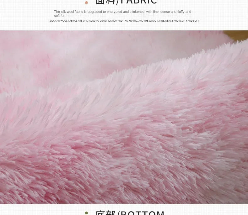 Super Soft Plush Round Rug – Fluffy White Thick Pile Accent Carpet