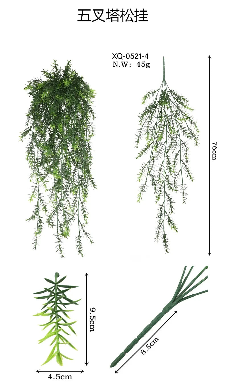 90cm Persian Fern Leaf Vine – Hanging Artificial Plant for Indoor & Wall Decor