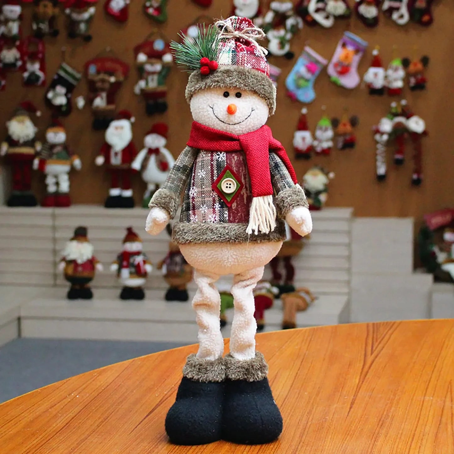 Christmas Plush Dolls – Santa, Snowman & Reindeer Set / Individually