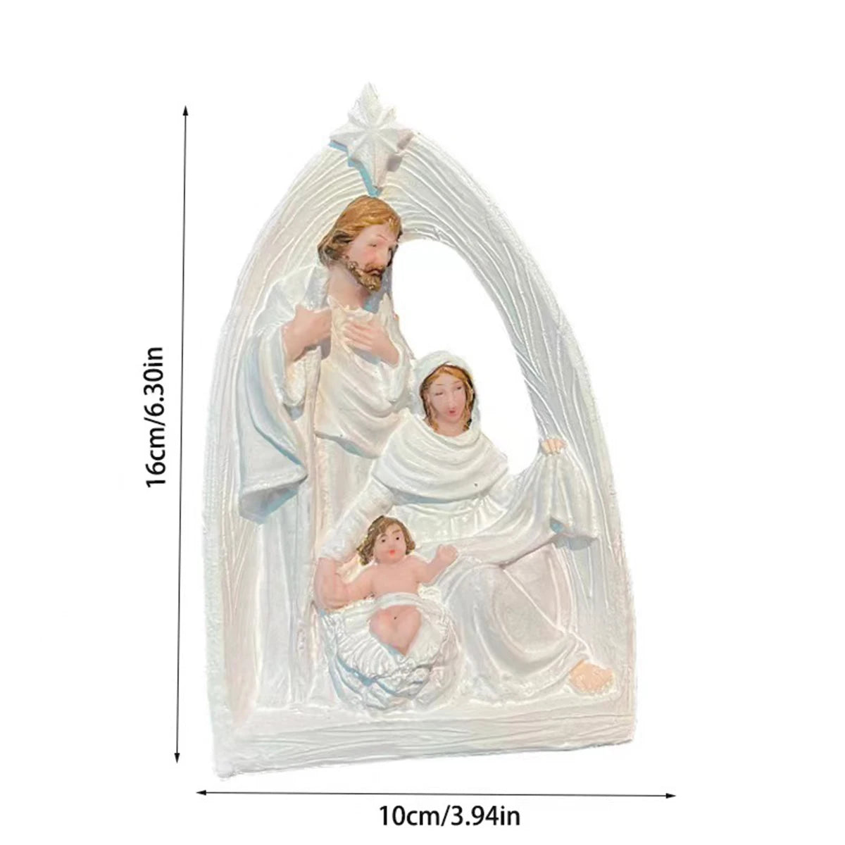 Religious christmas ornament holy family