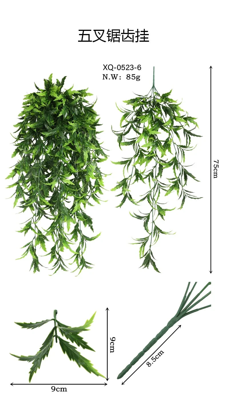 90cm Persian Fern Leaf Vine – Hanging Artificial Plant for Indoor & Wall Decor