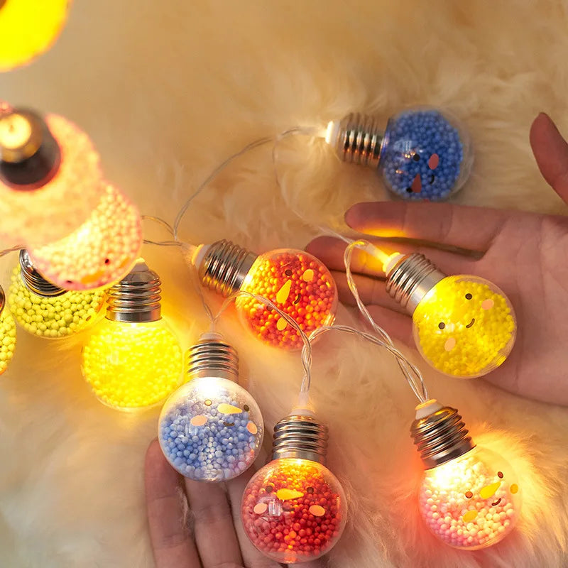 1.5m 10 led smile bulb lights