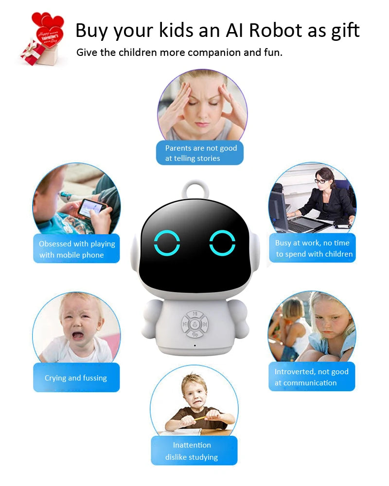 Tuya Smart AI Robot – WiFi Enabled Speech Recognition & Voice Interactive Learning Toy