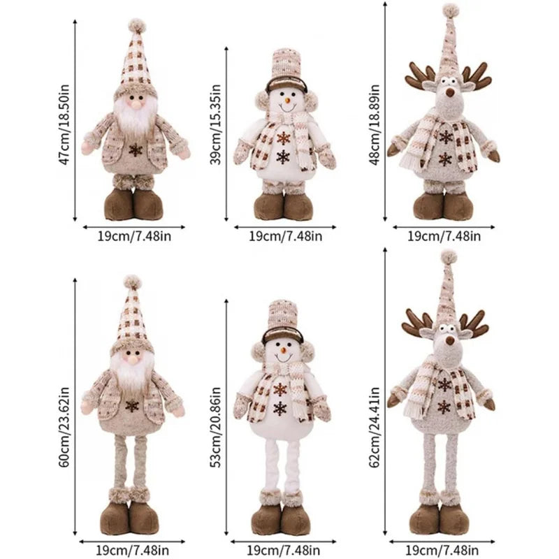 Snowman adjustable plush tabletop Christmas ornament