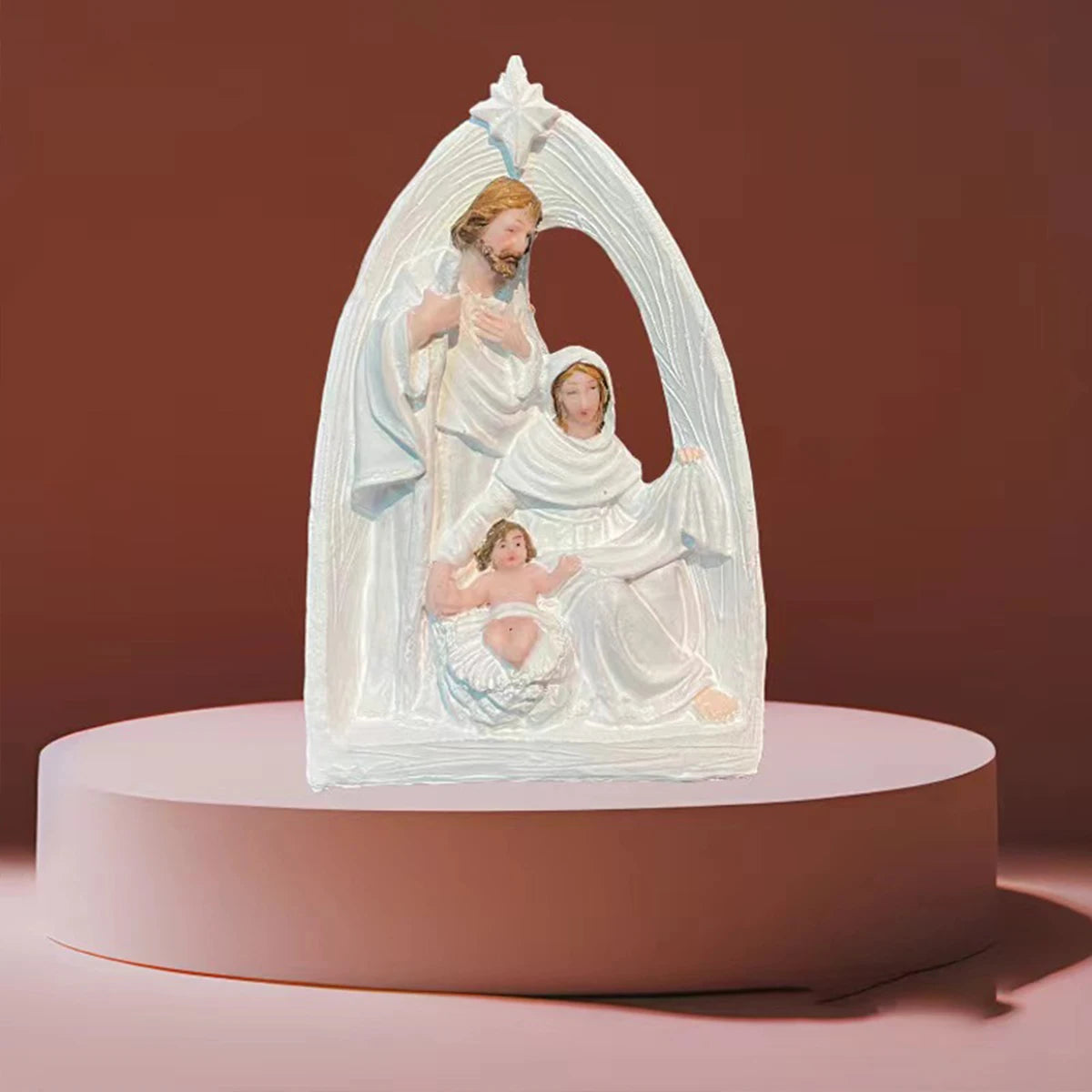 Nativity holy family resin decoration