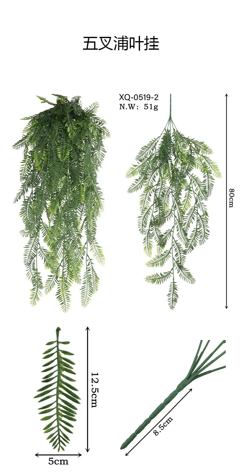 90cm Persian Fern Leaf Vine – Hanging Artificial Plant for Indoor & Wall Decor