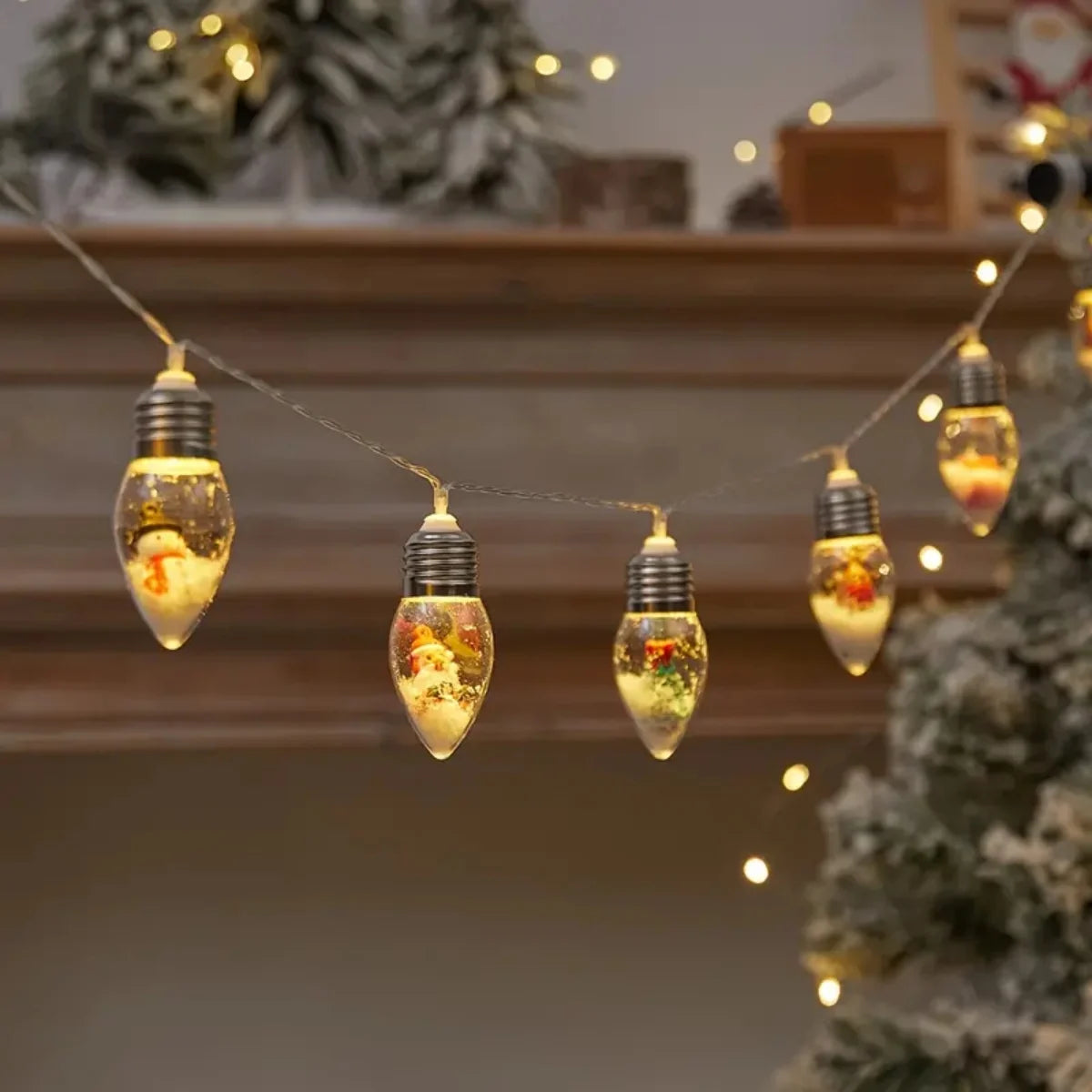 Snowball Clear Bulb String Lights – 10/20 LED Battery-Powered Christmas Fairy Lights