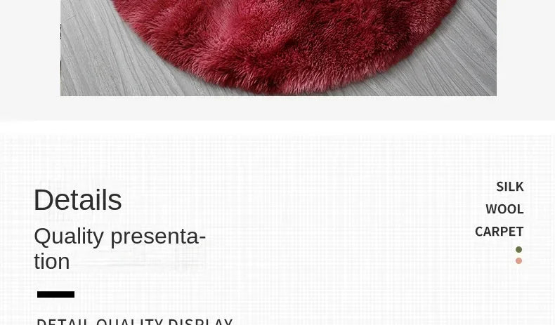 Super Soft Plush Round Rug – Fluffy White Thick Pile Accent Carpet