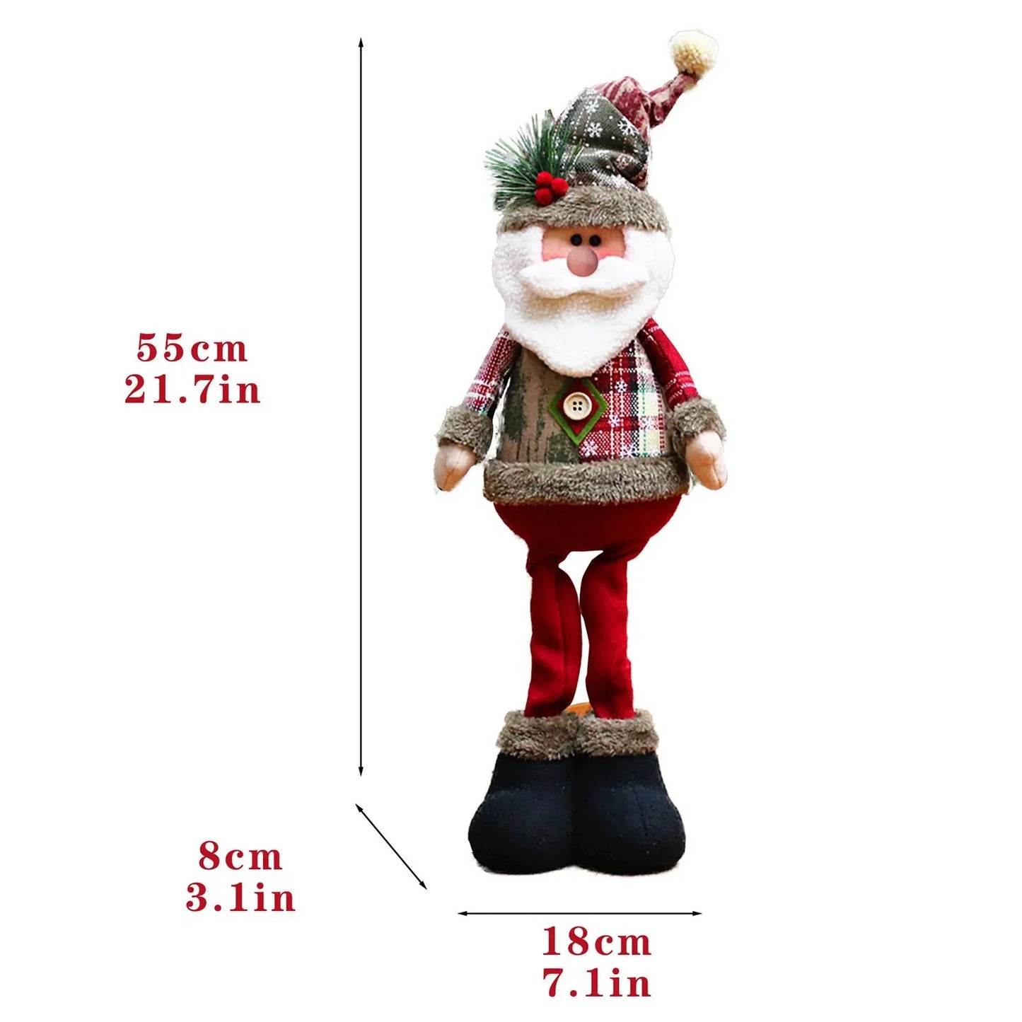 Christmas Plush Dolls – Santa, Snowman & Reindeer Set / Individually