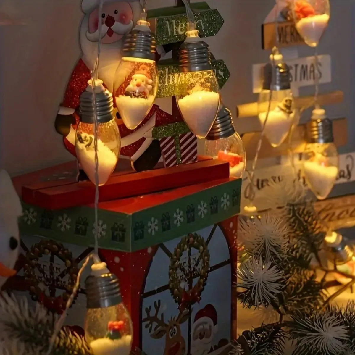 Snowball Clear Bulb String Lights – 10/20 LED Battery-Powered Christmas Fairy Lights