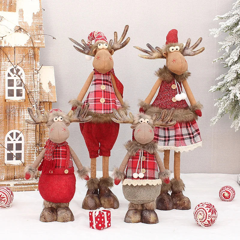 Sitting elk Christmas plush ornament