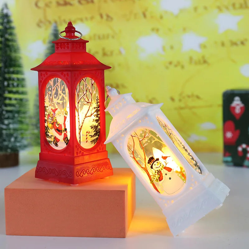 Cozy LED Christmas lanterns displayed on holiday table
