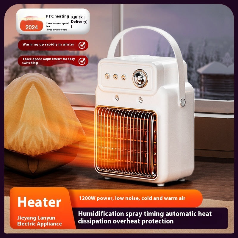 1200W 2-in-1 Room Heater & Humidifier — Table/Desk, Overheat Protection