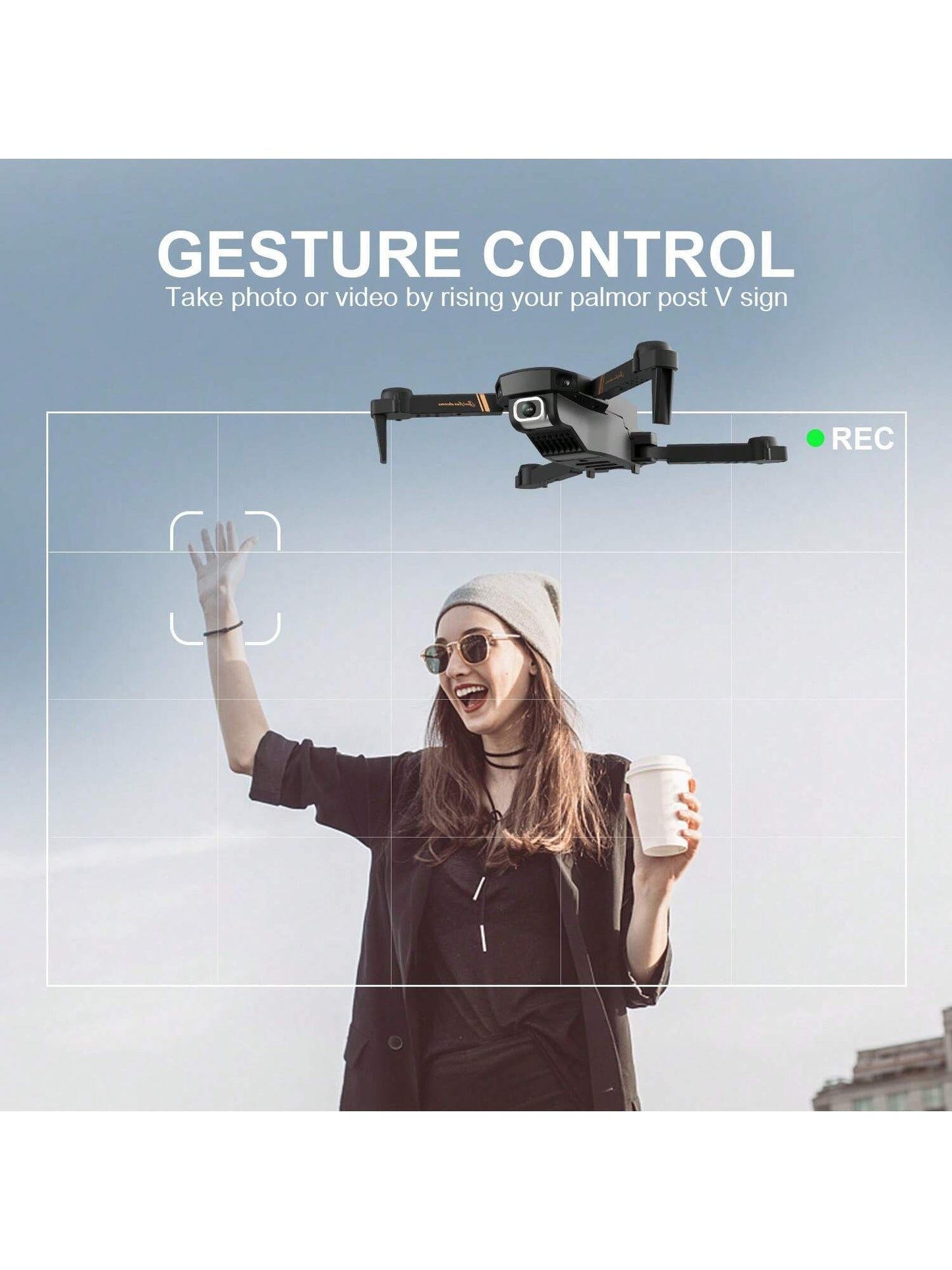 4DRC V4 Foldable Mini Drone with Camera — 4K/1080P HD, 3 Batteries