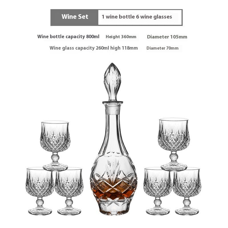 Creative Whiskey Glass Set – Flowering Crystal Liquor Glasses (201–300ml)