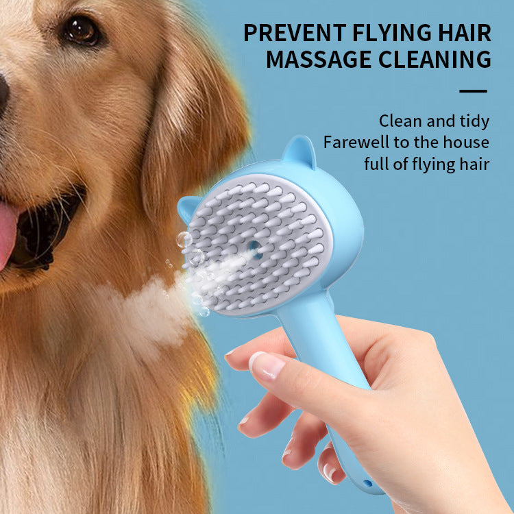 Hair Cleaning Brush with Mist – Rechargeable Self-Cleaning Slicker Brush for Dogs & Cats