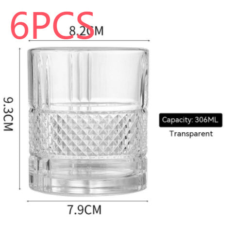 Gold Whiskey Glass – Elegant Household Crystal Wine Glass