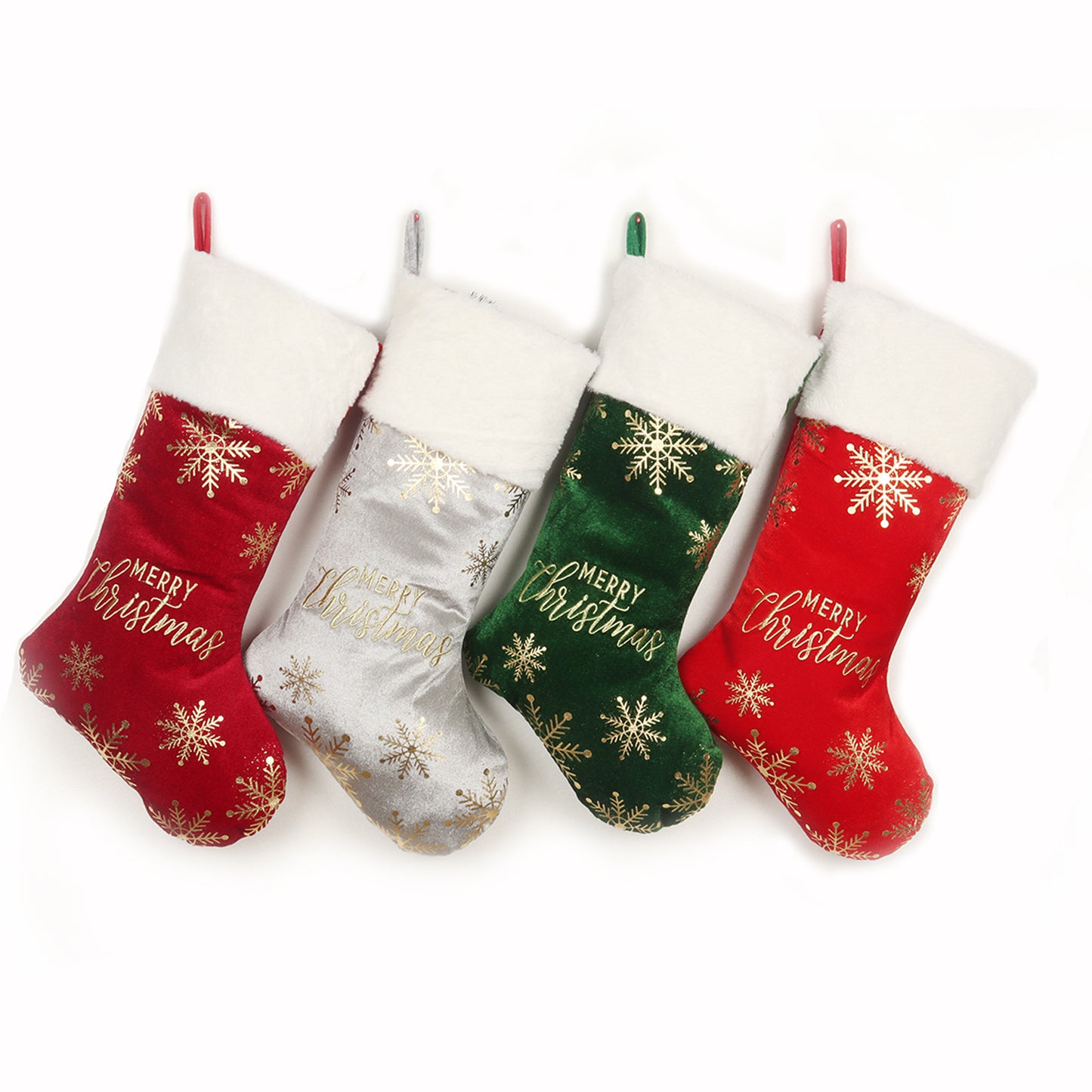 Embroidered Christmas Decorative Stockings – Holiday Candy & Gift Holder