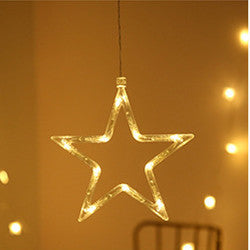 Star String Curtain Lights – LED Christmas Snowman & Tree Holiday Decoration | Pixel & Parcel Co.