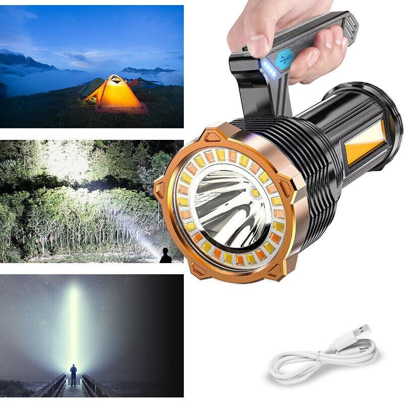 High Powered 12000000LM LED Flashlight – Super Bright USB Rechargeable Torch