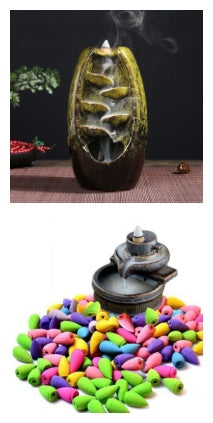 Multi-Layer Ceramic Backflow Incense Burner – Waterfall Aromatherapy Ornament