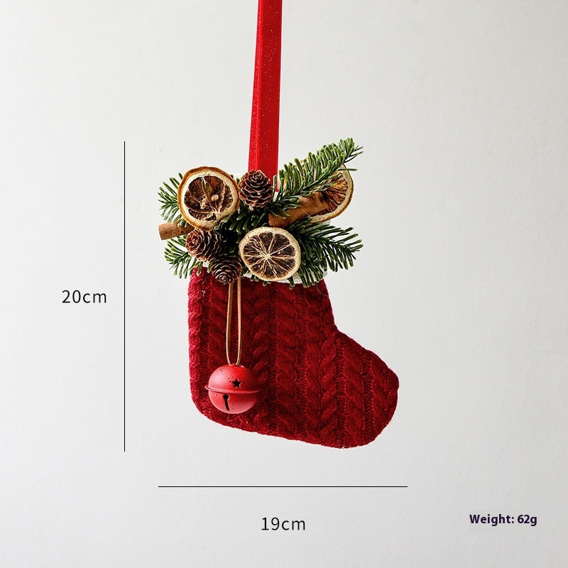 Knitted Christmas Stockings – Festive Holiday Decoration for Home & Scene Layout