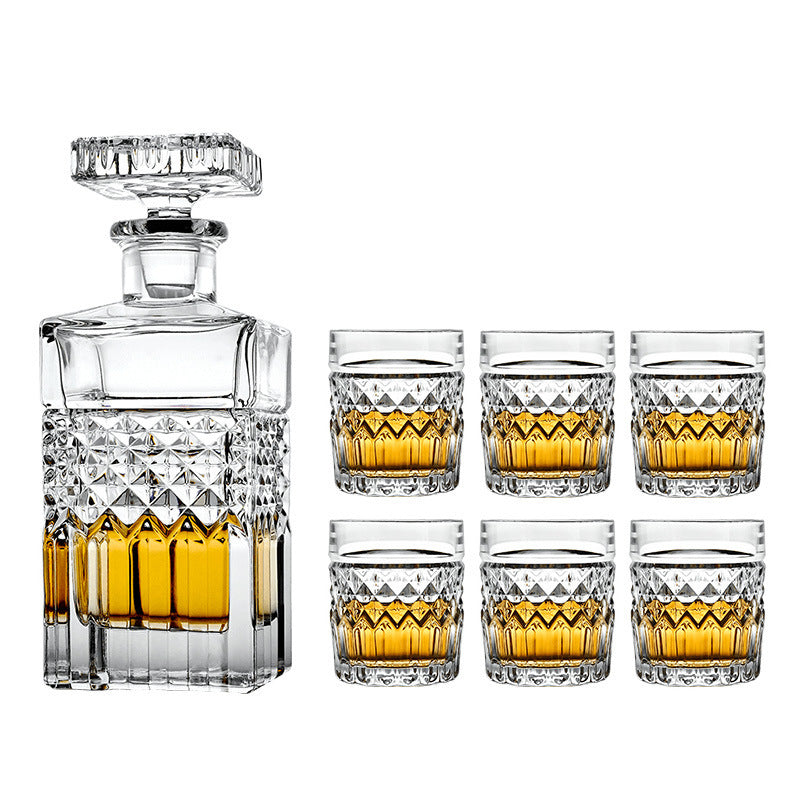 Creative Whiskey Glass Set – Flowering Crystal Liquor Glasses (201–300ml)