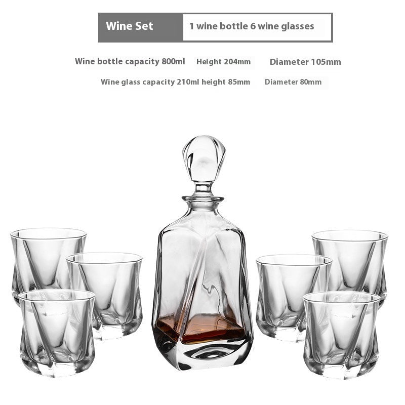 Creative Whiskey Glass Set – Flowering Crystal Liquor Glasses (201–300ml)